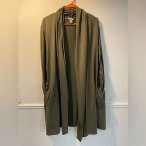 Ava &Viv olive green cardigan with pockets
